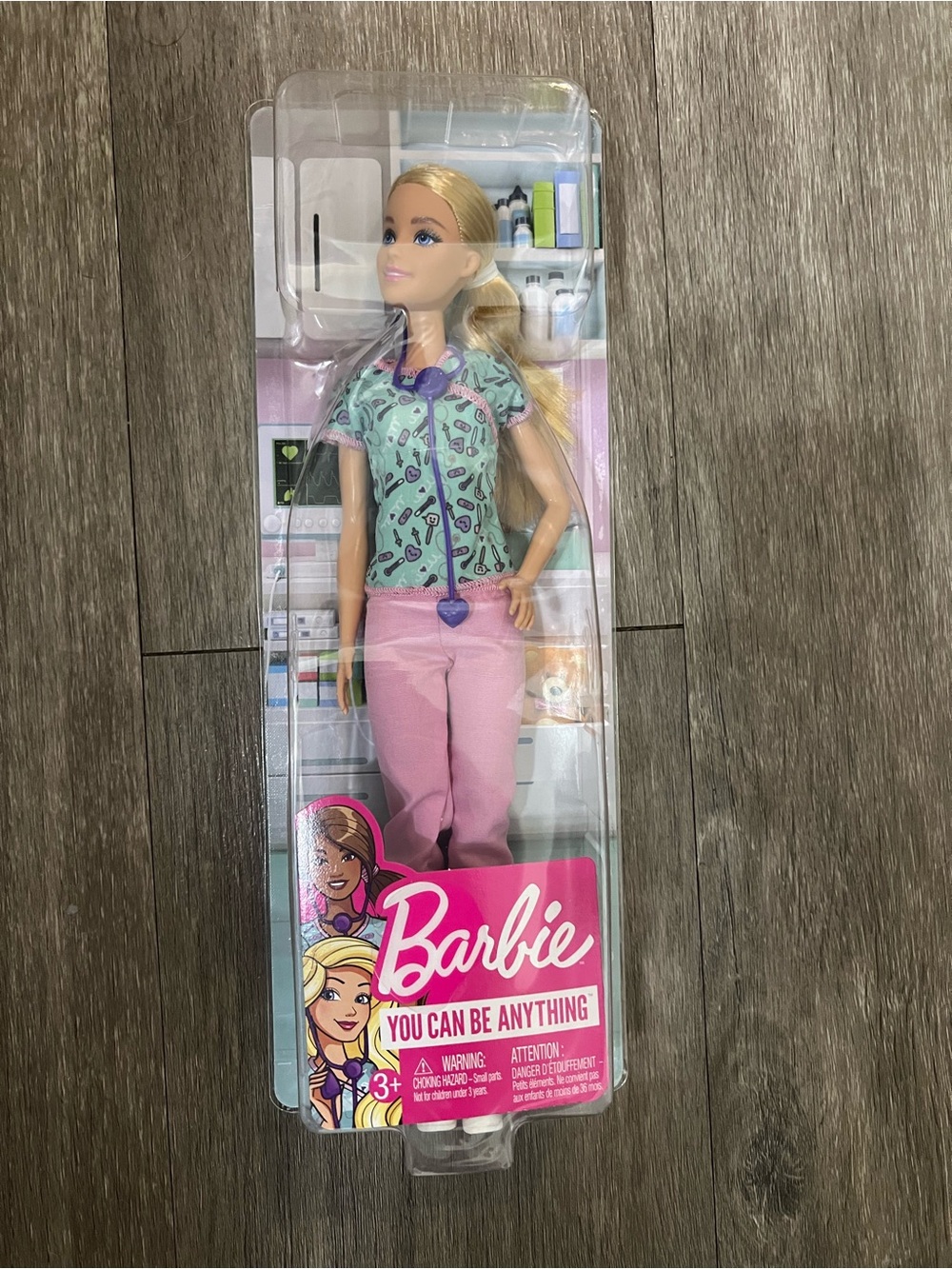 Barbie Pediatric Nurse Doll in Pink Pants & Mint Top